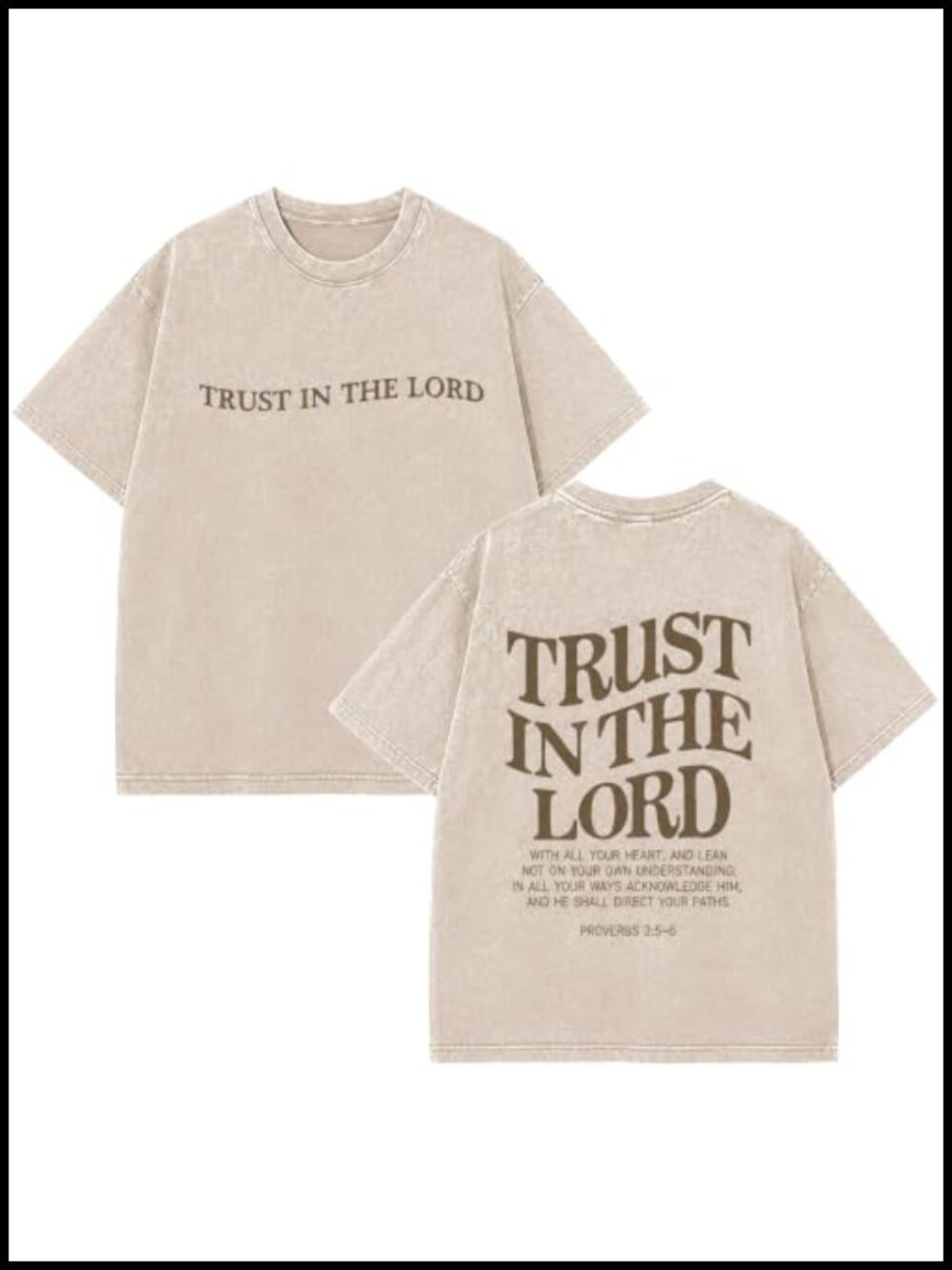 Oversized Christian Graphic Tee Acid Wash Cotton Crew Neck Short Sleeve
